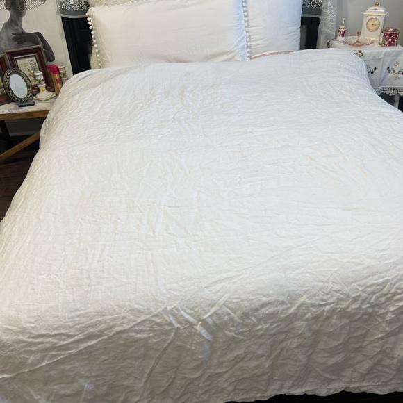 Serena & Lily Linen Duvet Cover (F/Q) white - Picture 2 of 5